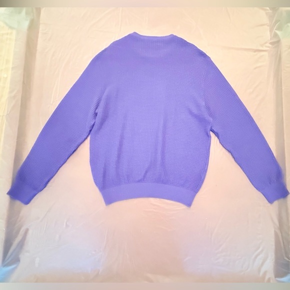 St Croix Blue/Purple Crewneck Golf Cotton Sweater Size Large - Picture 3 of 8